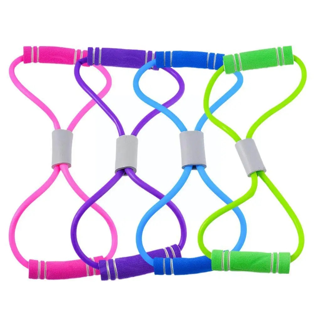 8-Word Type Exercise Rubber Resistance Band Resistance Bands With Home Exercises Bands Exercise Bodybuilding Handles At Y4O2