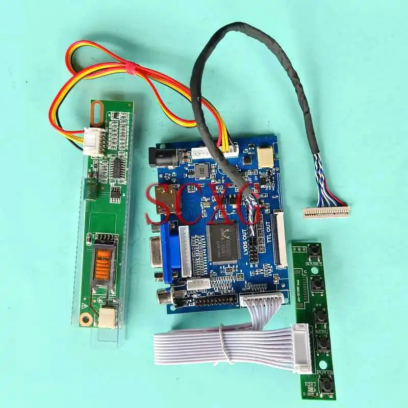 Плата контроллера матричного привода ЖК-монитора подходит для LTN121XJ LTN121XU Комплект «сделай сам» 1CCFL HDMI-совместимый AV VGA 12,1 "20 контактов LVDS 1024*768