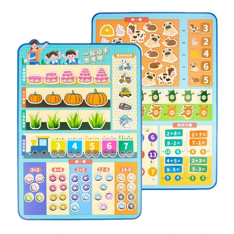 

Children Education Learning Math Toy Teaching Aids Puzzle Chart for Kids Math Answer Baby Learning Educational Toy