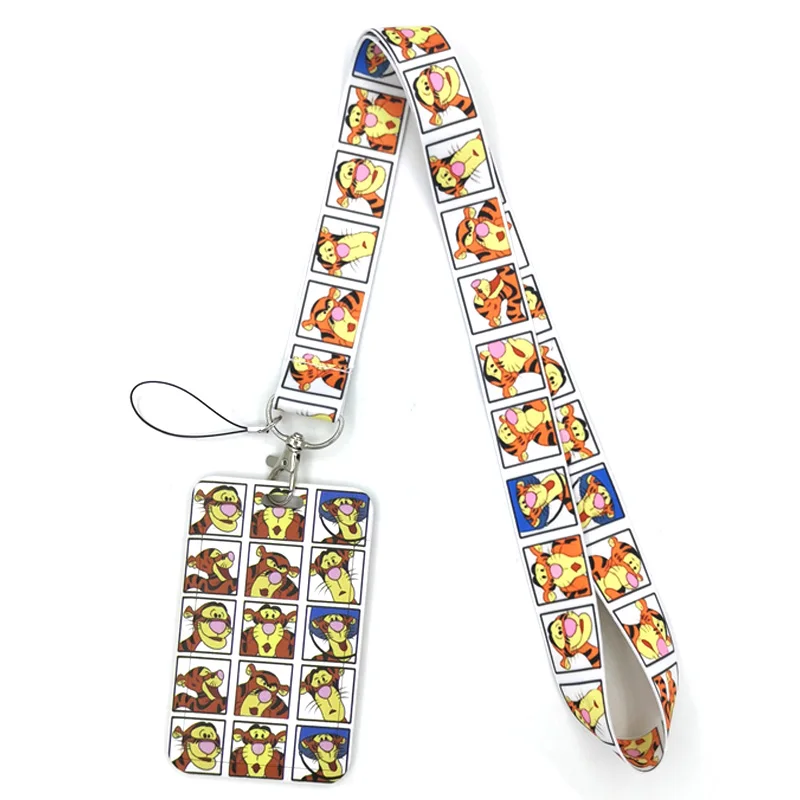 

The Tigger Anime Movie Art Cartoon Anime Fashion Lanyards Bus ID Name Work Card Holder Accessories Decorations Kids Gifts