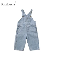 rinilucia children overalls cotton denim suspenders pants baby boys denim pants casual loose girls overalls kids jumpsuit