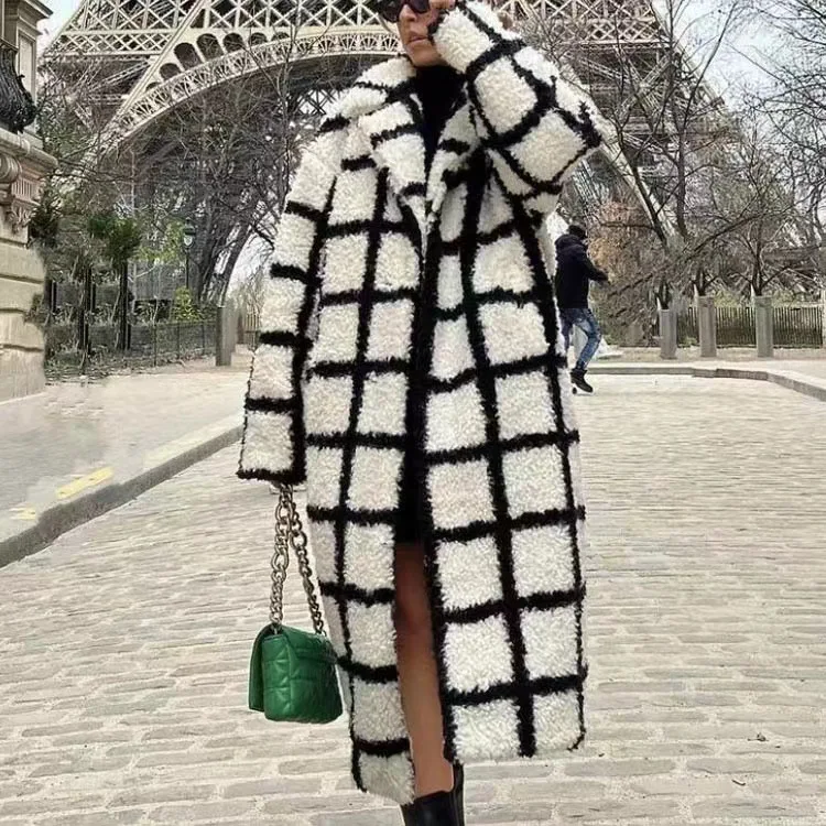 

Пальто из меха ягненка, женское теплое длинное пальто на осень и зиму