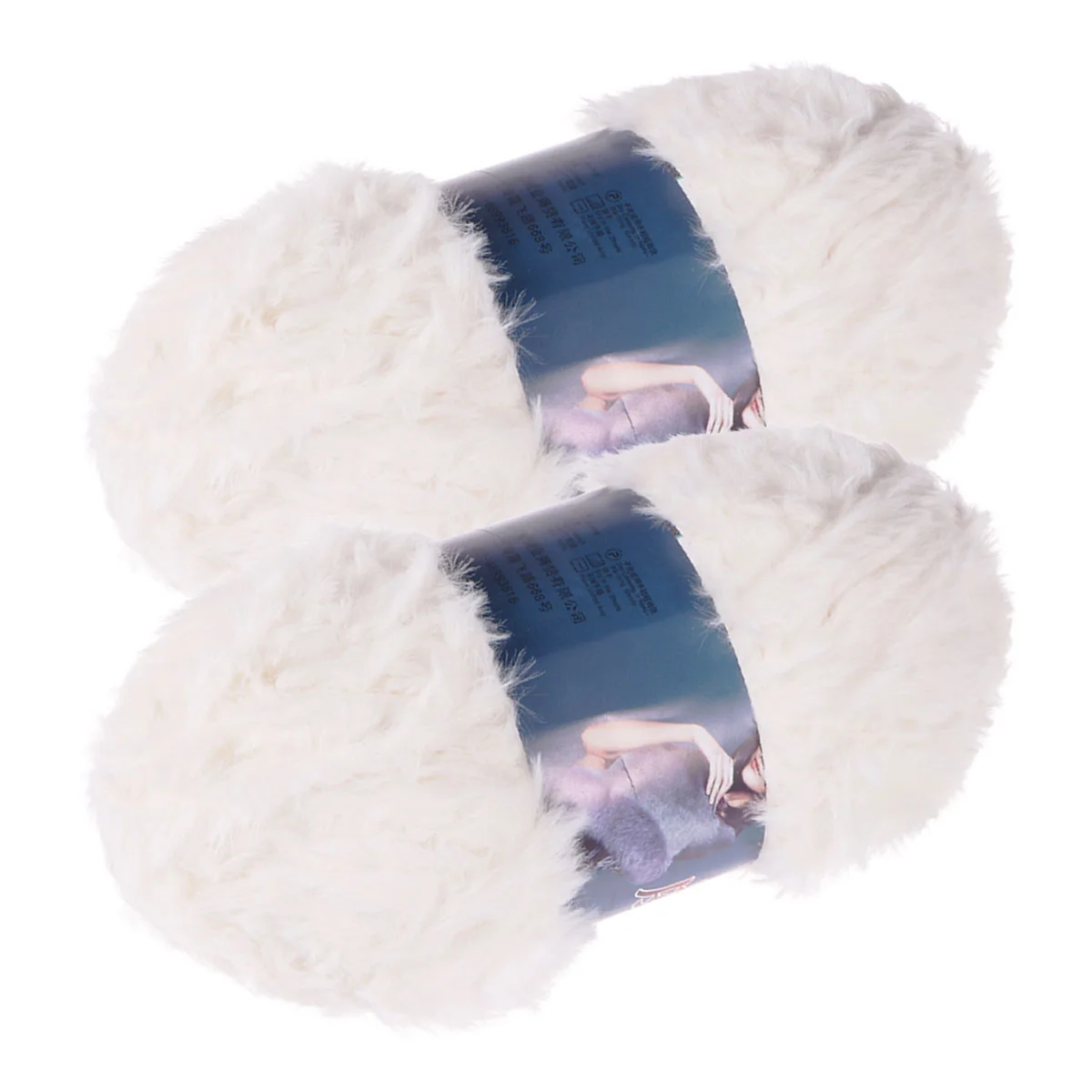 

Yarn Chunky Fluffy: 2pcs Yarn Fuzzy DIY Yarn for Crochet Sweater Blanket Clothes Knitting White