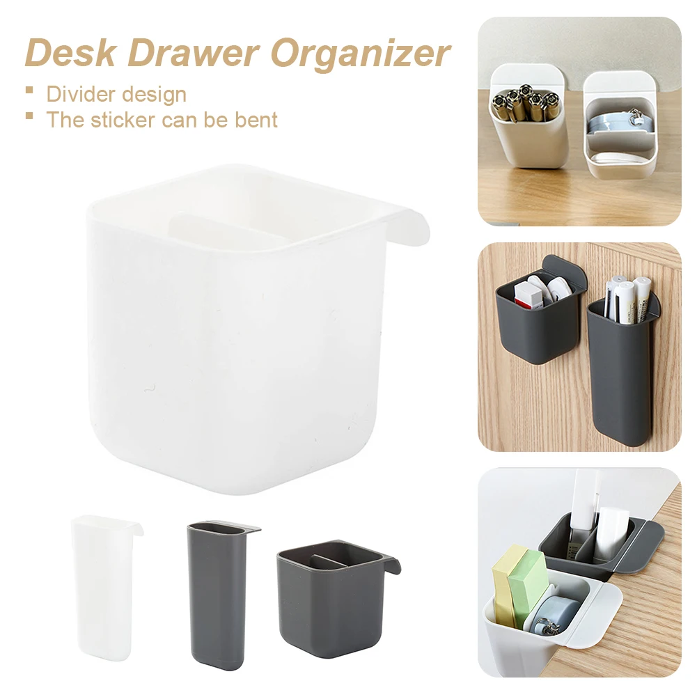 

Hidden Table Under Paste Plastic Desk Drawer Organizer Memo Pen Stationery Storage Box Case Desk Drawer Divider Stationery