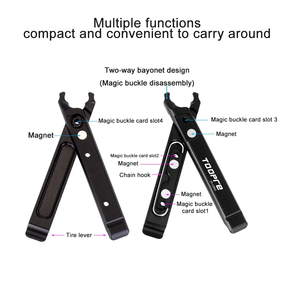 Aluminum Alloy Bicycle Master Link Pliers Bike Tyre Lever Valve Core Removal Repair Tool 5 In 1 Multi Function |