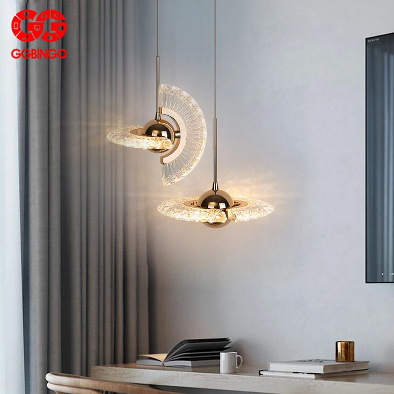 

GGBingo Ceiling Chandeliers Nordic Long Hanging Lamps For Ceiling Light Luxury Small Pendant Lights For Bedroom Bedside Lamps