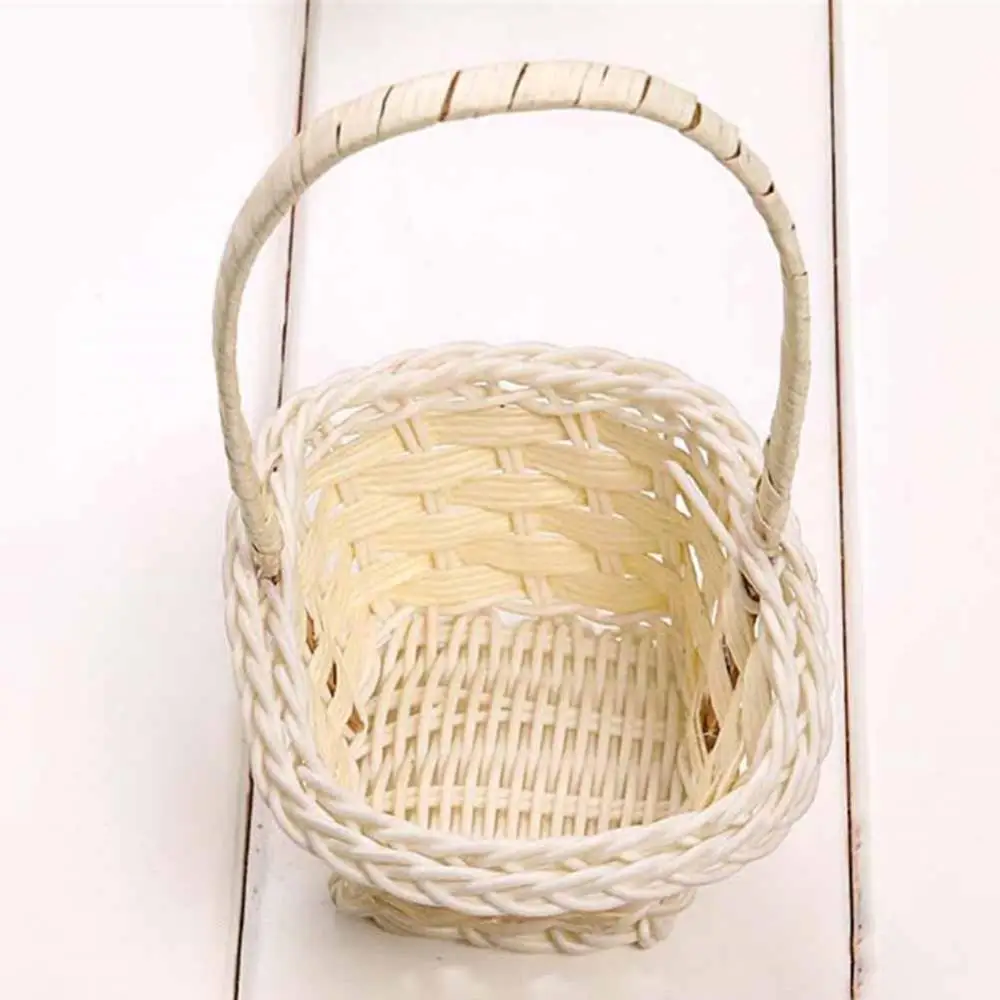 

Plastic Weaving Vegetable Fruit Picnic Storage Basket Box Cosmetics Organizer