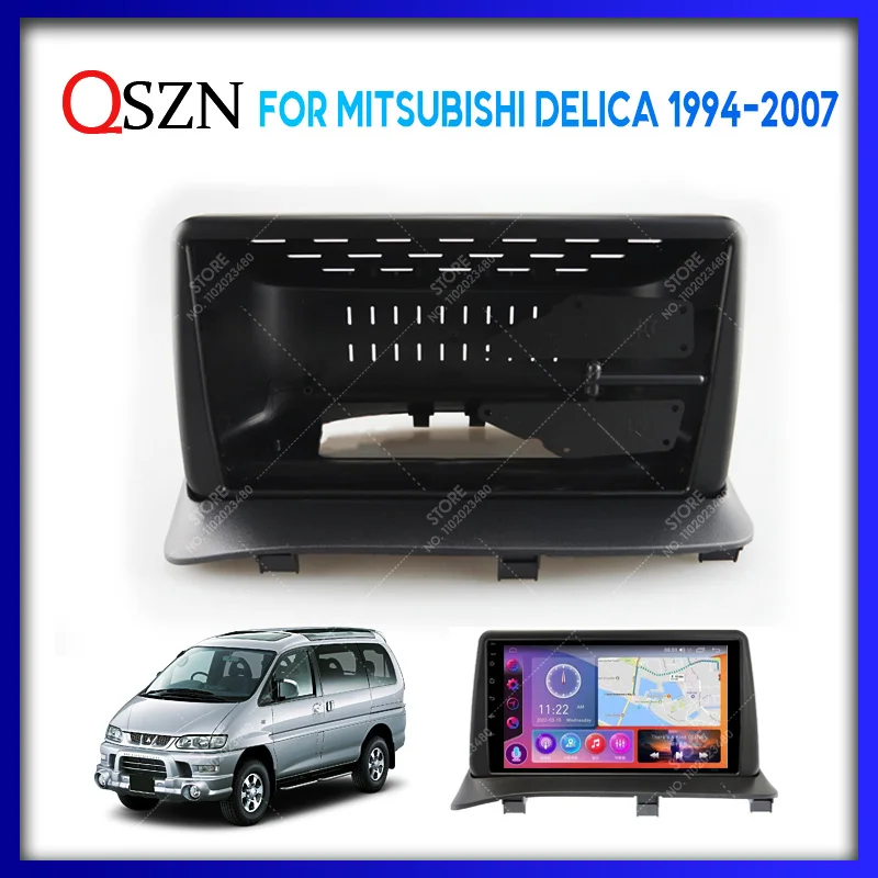

QSZN 9 INCH Car Frame Fascia For Mitsubishi Delica 4 1994 - 2007 Adapter Canbus Box Decoder Cable Radio Dash Head Unit Panel Kit