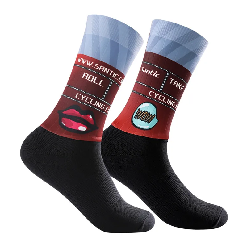 Santic Professional Sport Socks Unisex Cycling Socks Men Women MTB Road Bike Socks Running Basketball Soccer Bicycle Socks