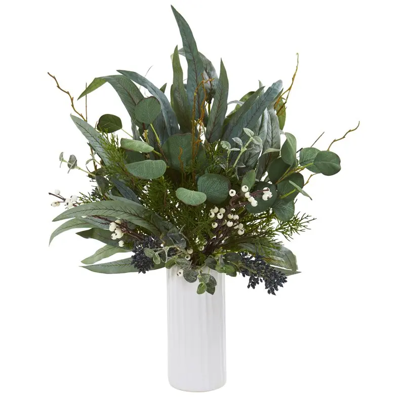 

Eucalyptus Artificial Plant in White Cylinder Vase
