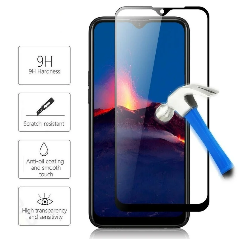 Закаленное стекло с полным покрытием для OPPO Reno Narzo 30A V11 Q2i V15 8, Защита экрана для Realme V13 X7 Max Q3 C20A, защитное стекло