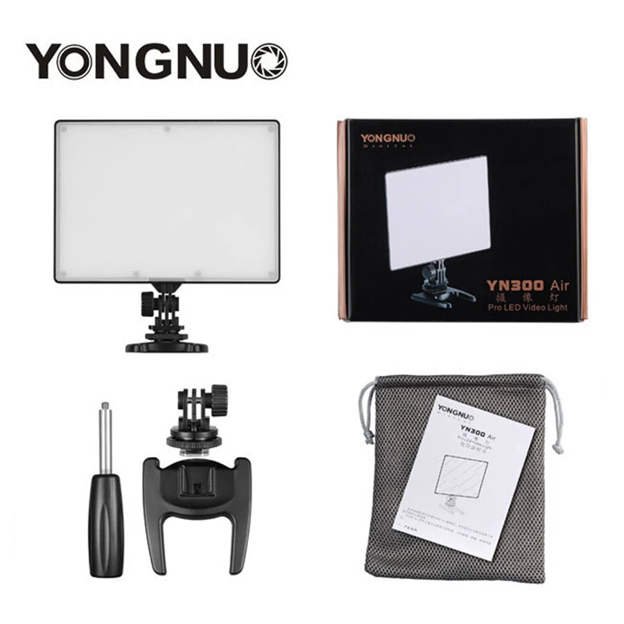 YONGNUO YN300 air YN-300Air LED Camera Video светильник фотография видео с адаптером питания переменного тока для камеры Canon Nikon Sony (art.: 3920c4f26eef2) - 3920c4f26eef2