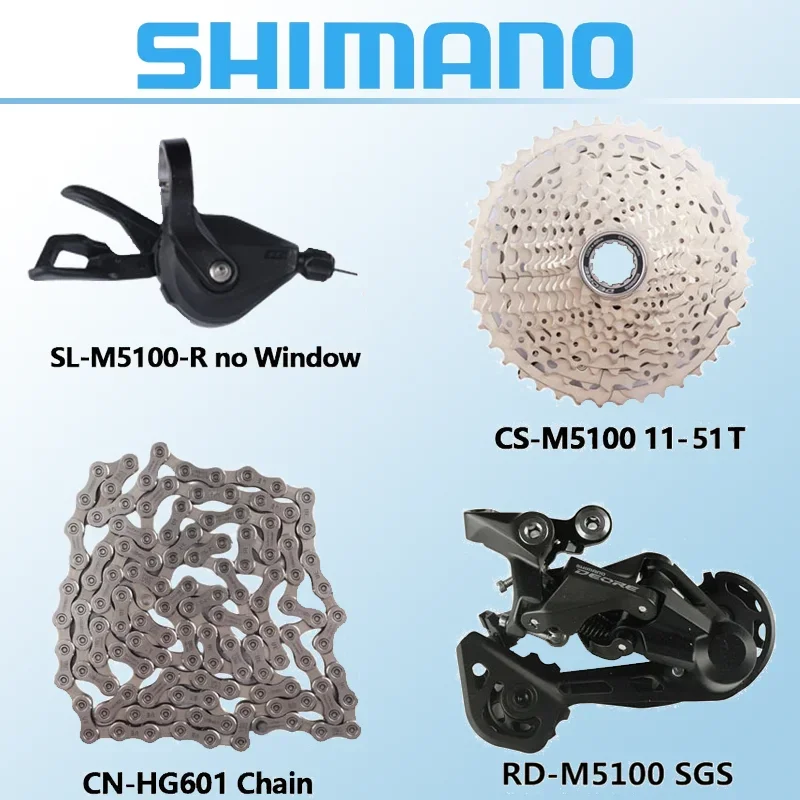 SHIMANO DEORE M5120 M5100 Groupset MTB Mountain Bike Group set 1x11S -Speed Rear Derailleur Shift Lever Casstte 11-42T 51T HG601