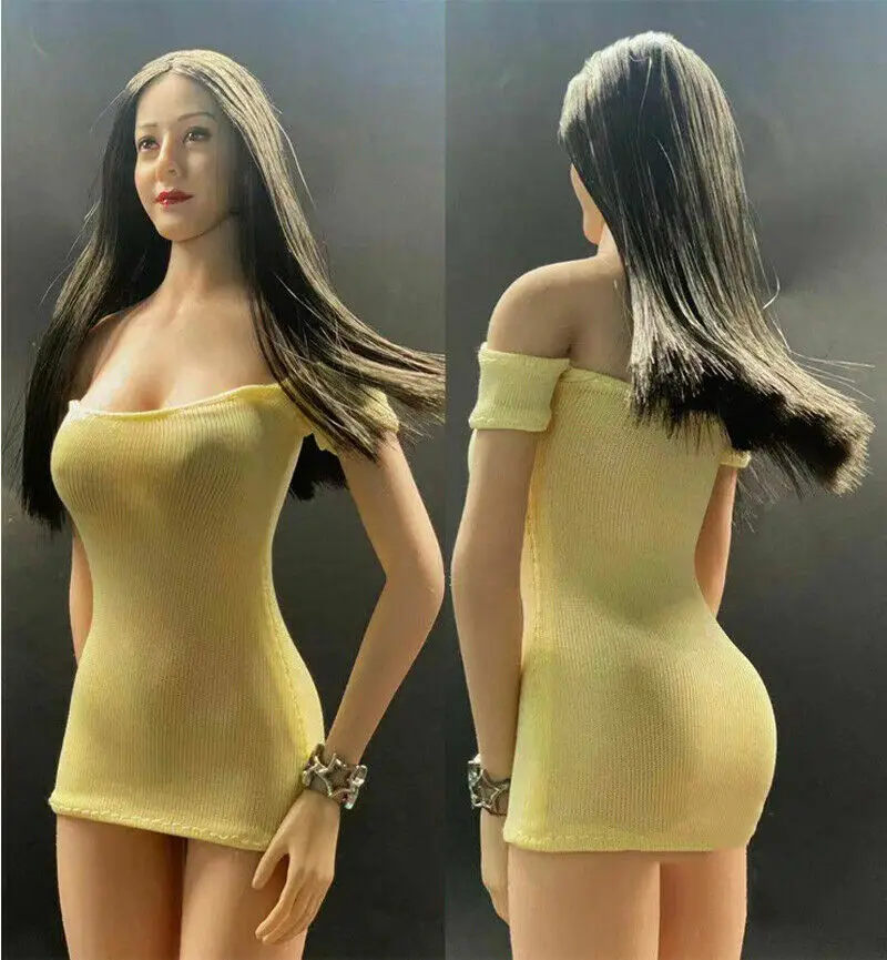 

Бежево-желтое женское облегающее платье с высокой эластичностью