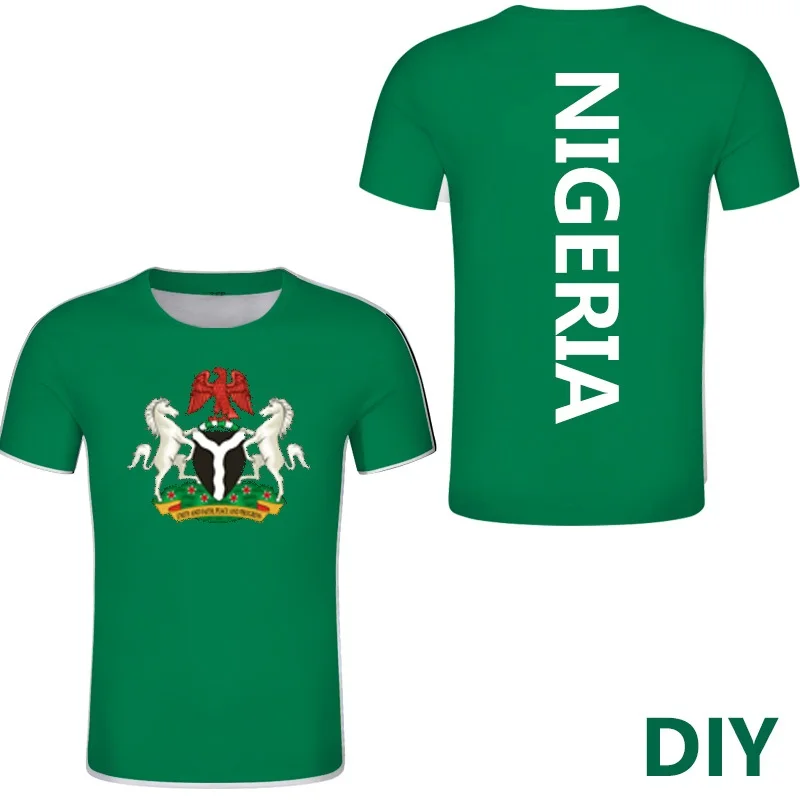 

Nigeria t shirt DIY Free Custom Name Black t-shirt Nigeria Jersey Nation Flag Guinea text photo Nigerian casual tshirt clothing