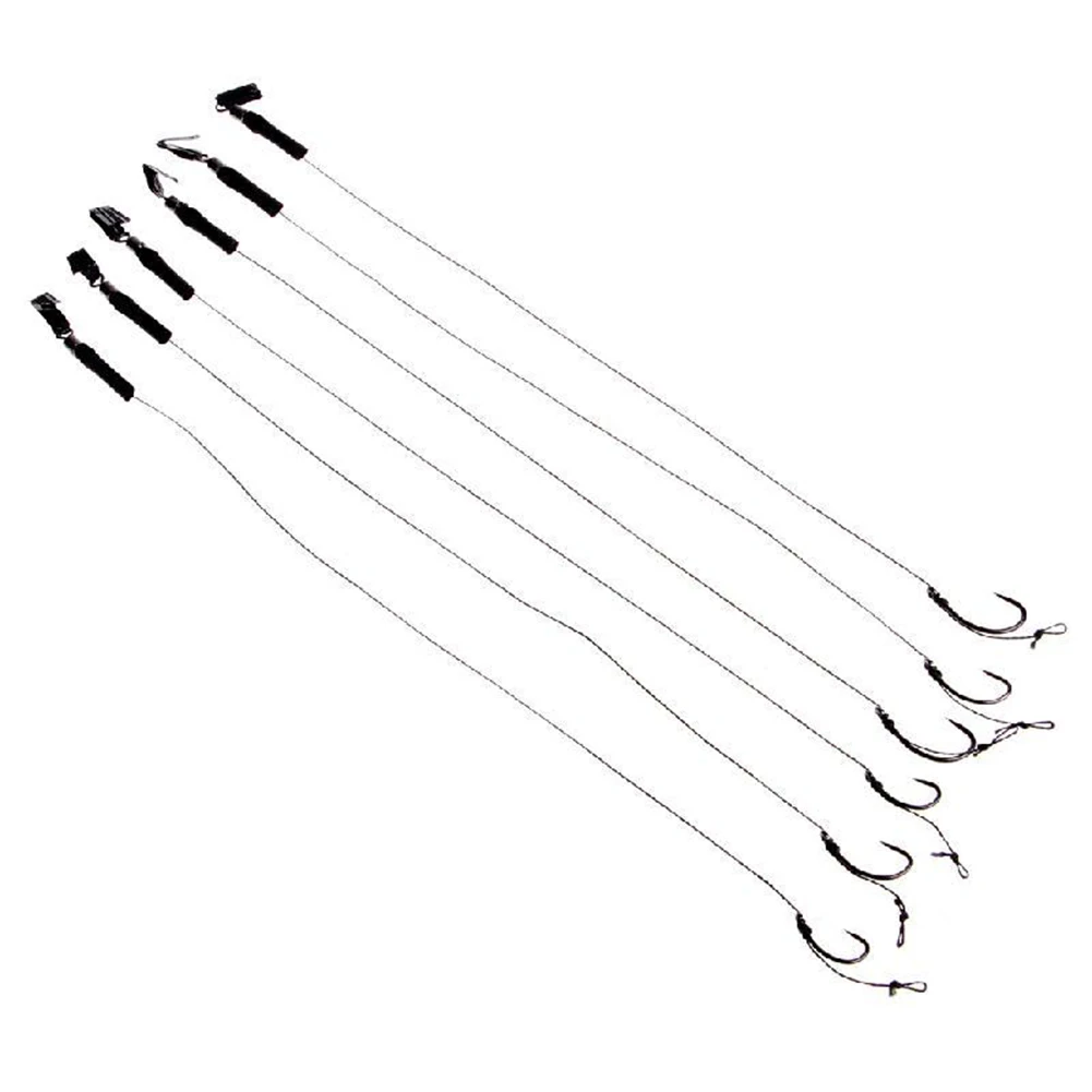 

30pcs Hair Rigs Barbless Size 6 8 10 Carp Fishing Rigs Tackle 12lb Braid For 14-16mm Baits Fishing Tackle Gear Accessories