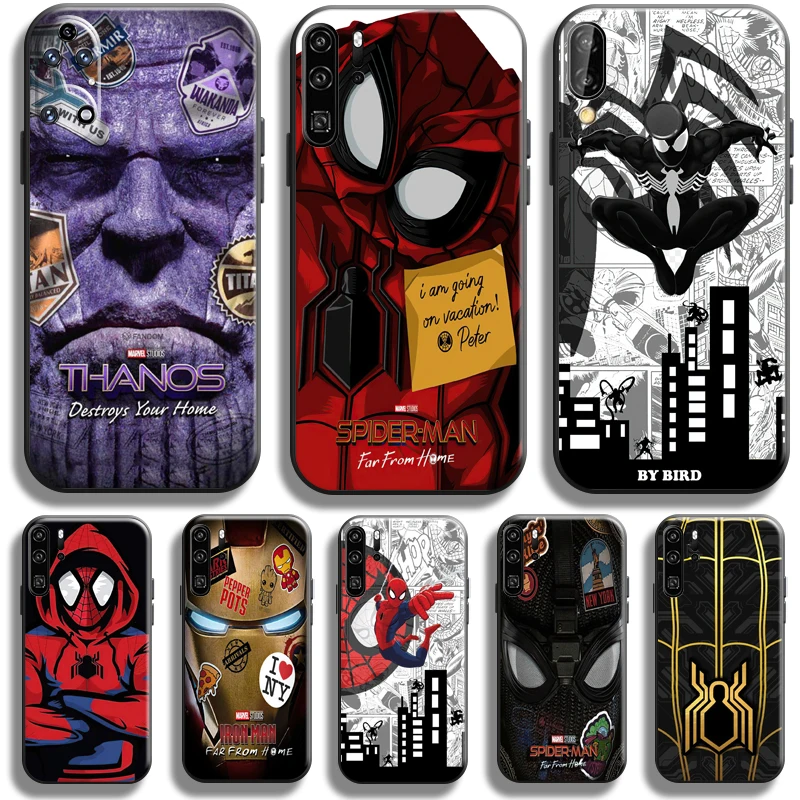 

Venom Iron Man Spiderman For Huawei P50 P40 P30 P20 Pro Lite 5G Phone Case For Huawei P Smart Z 2021 Liquid Silicon Funda