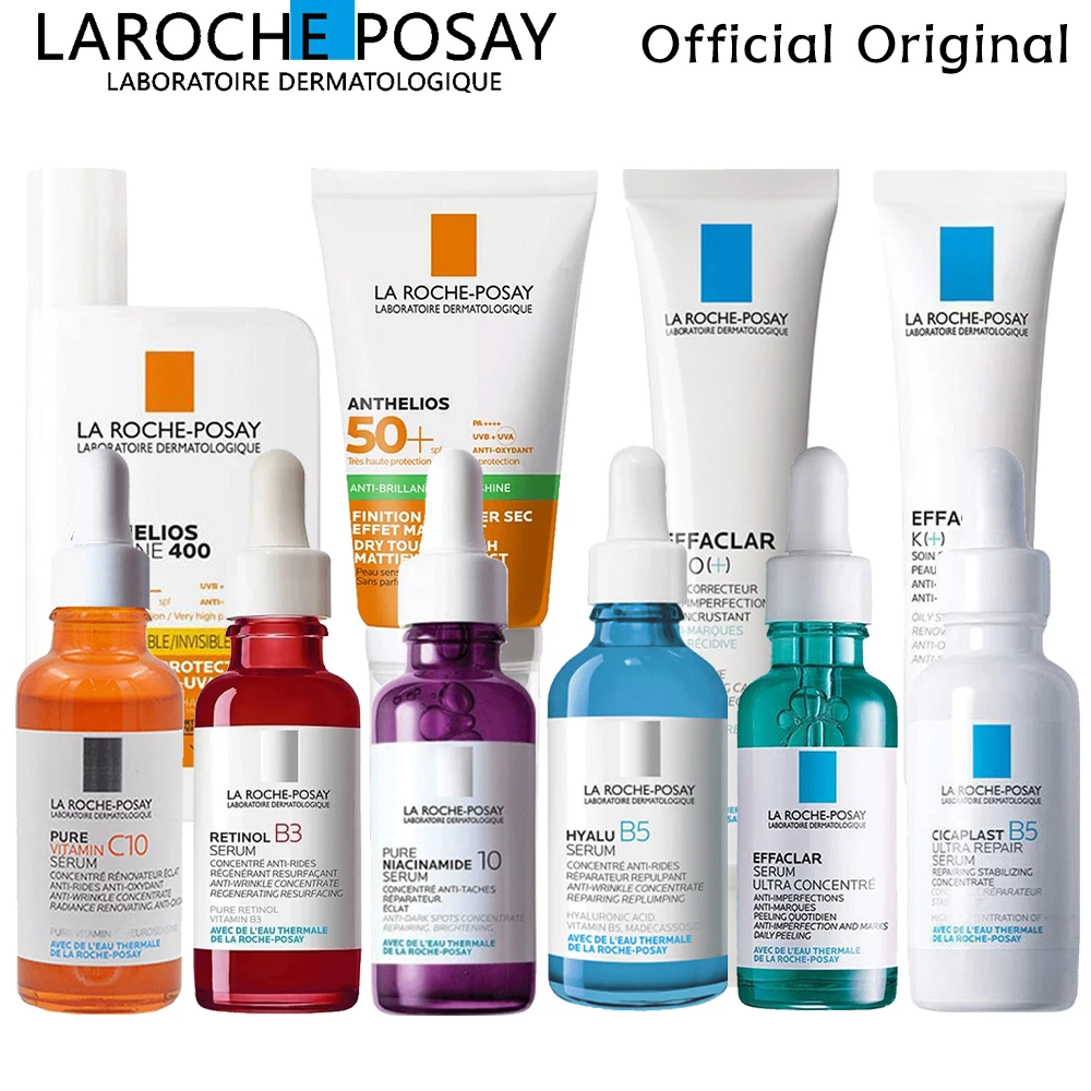 

Original La Roche Posay Effaclar DUO/K+ Purifying Foaming Gel Cleanser/Sunscreen/B5/Series Repair Serum Mask Sensitive Skin Care