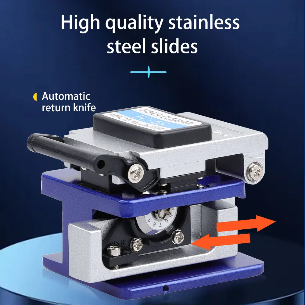High Quality FTTH FC-6S Optical Fiber Cleaver, 16 Surface Blades 36000 Times Life Span Fiber Cable Cutter