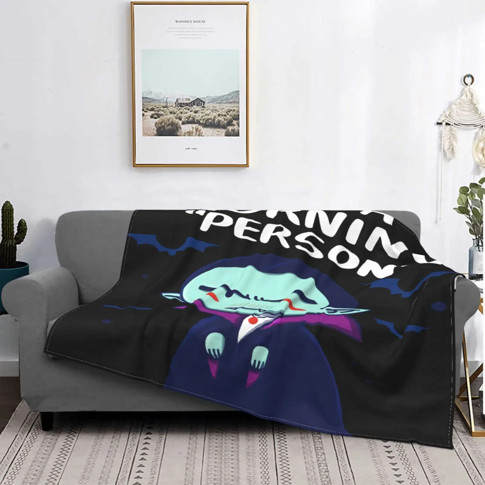 

Not A Morning Person Dracula Blanket On The Bed Throw Blanket Picnic Blanket Fluffy Soft Blankets Plaid Sofa Plaid Beach Cover