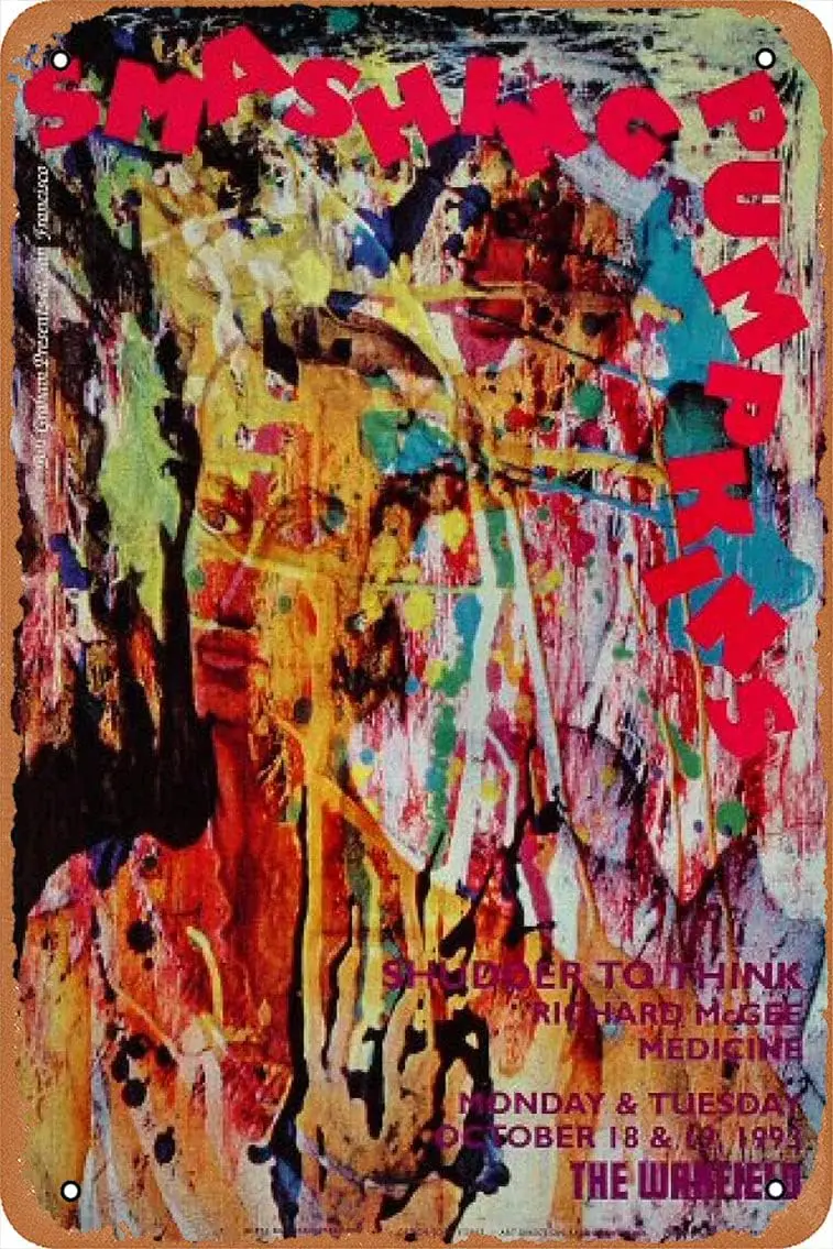 Muzuput Smashing Pumpkins постер 12X8 дюймов винтажный Ретро металлический жестяной знак