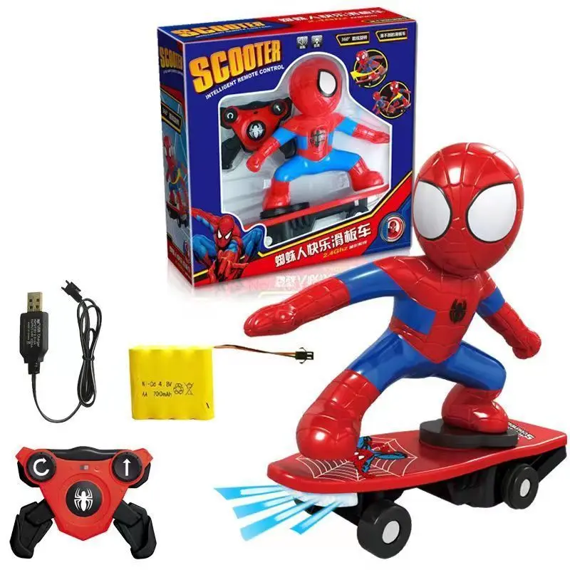 

Новый автоматический вращающийся скейтборд «Человек-паук», акустический автомобиль, электрическая музыкальная игрушка, Искусственная елка, рождественский подарок для детей