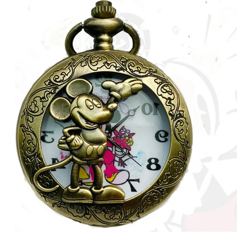 Disney Mickey Kids Golden Thief ожерелье карманные часы Хогвартс ретро флип кварцевые часы ожерелье кулон часы-цепочка аксессуары (art.: 3920d486d2e77) - 3920d486d2e77