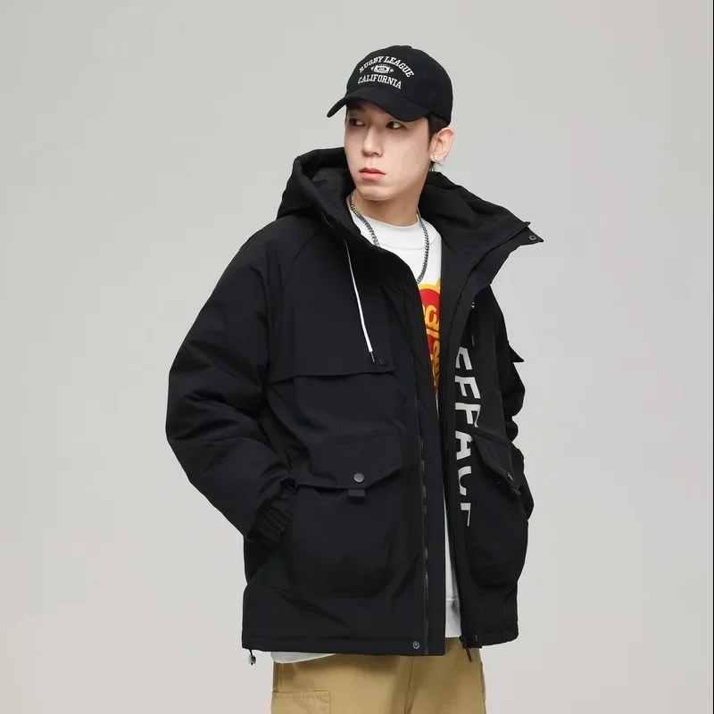 Высококачественный Зимний пуховик 85% белое утиное перо ветрозащитный