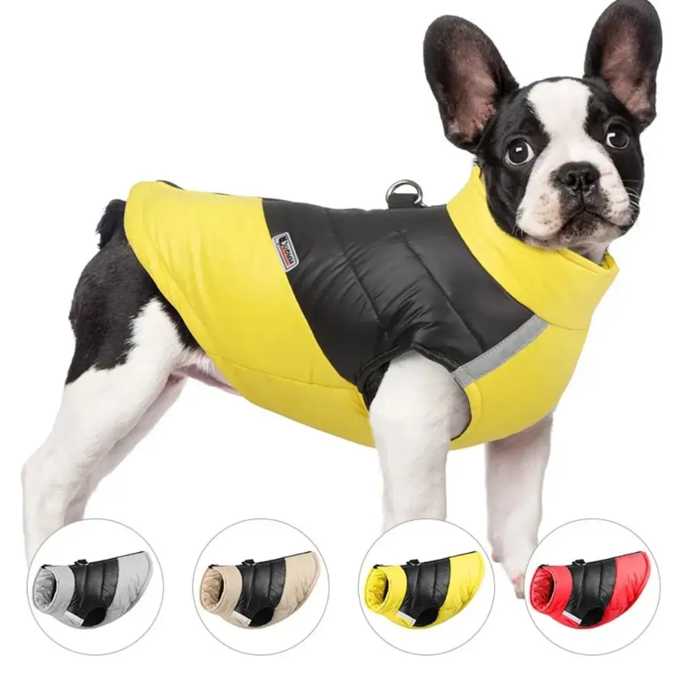 

Зимняя куртка для собаки уличный Французский бульдог водонепроницаемый жилет для щенка пальто для чихуахуа теплый костюм для собаки для маленьких и больших собак