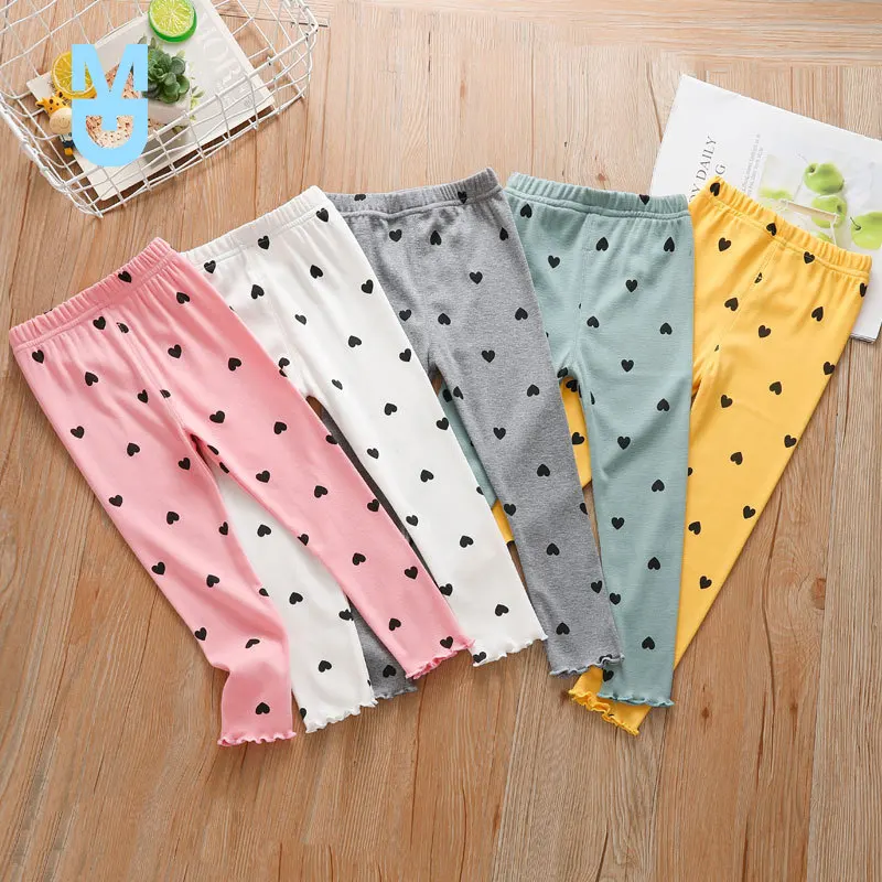 

New Girls Leggings Skinny Print Dot Trousers Kids Slim Stretch Pants Cotton Pattern Spring And Autumn Children's Clothing