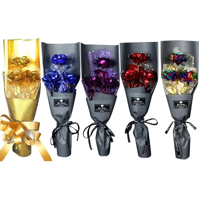 

3 шт. Рождество, День Святого Валентина, 24 к, Золотая фольга, розовый подарок | Золото, искусственная фольга, 24 К, розовый подарок