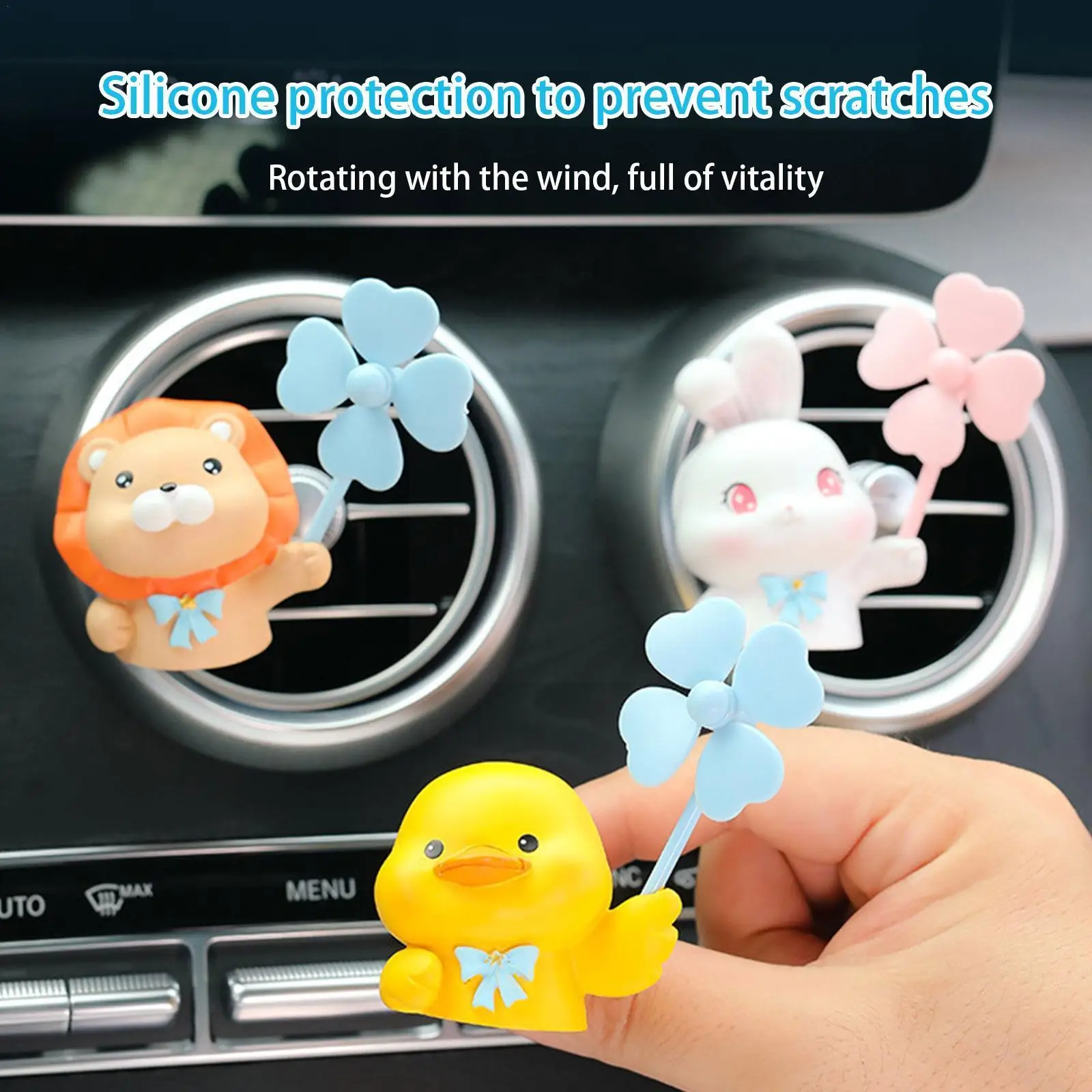 

Cute Animal Propeller Air Conditioner Car Air Vent Clip Air Freshener Accessories Perfume Aromatherapy Outlet Fragrance S3N3