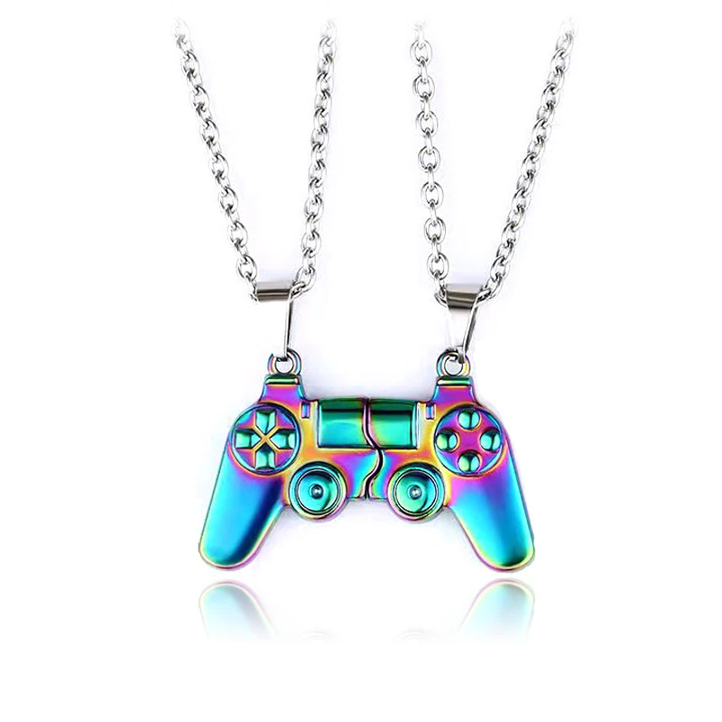 

2pcs/Set PS4 Game Console Pendant Necklace Magnetic Game Controller Couple Necklace Valentine's Day Gift Friendship Jewelry