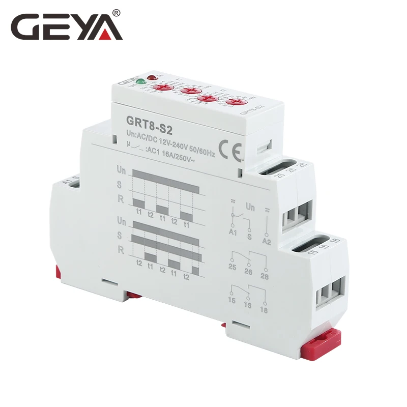 Реле времени цикла GEYA регулируемое реле переменного тока 220 В 16 А тока/DC12V-240V
