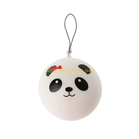 Симпатичная Panda Squishy Pareed Bun Back Bag Pane The Penne Lanyard Caychain Kid Toy Gift