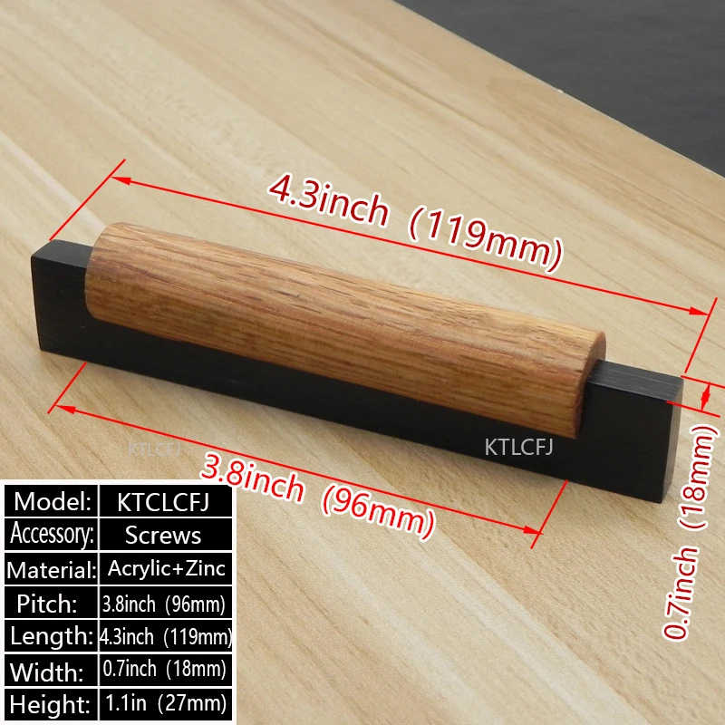 

Нордическая современная ручка из твердой древесины, европейская простая дверная ручка для шкафа, шкафа, ящика, дверная ручка из черного бука, фурнитура