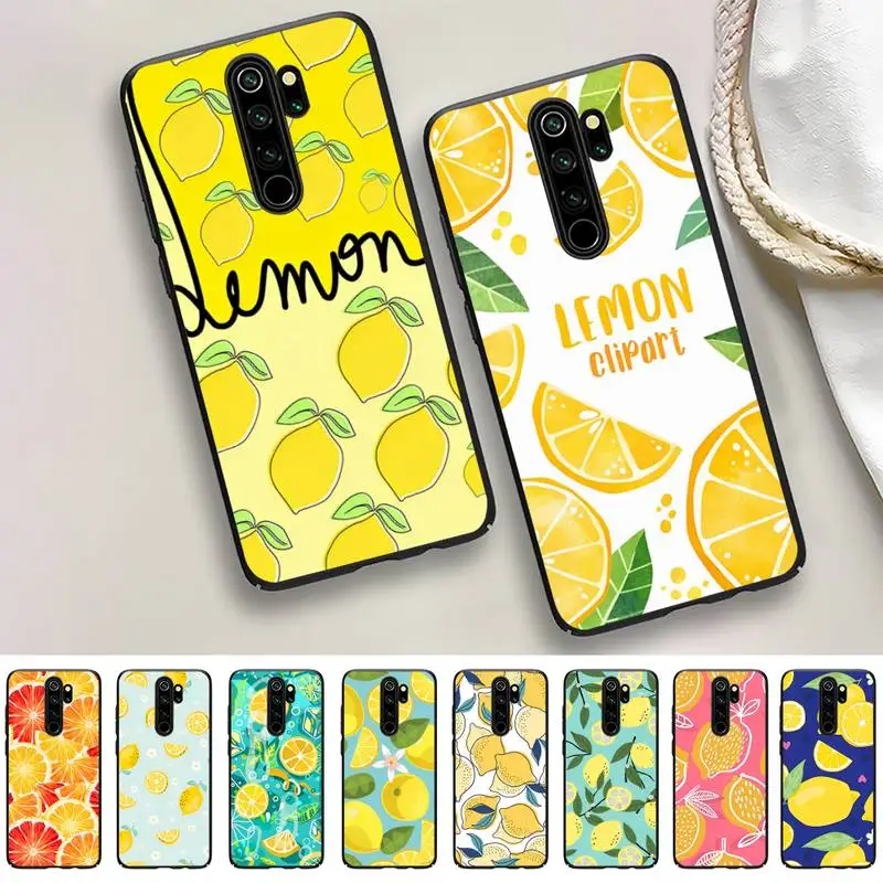 

LVTLV Summer Fruit Lemon Phone Case for Redmi 5 6 7 8 9 A 5plus K20 4X S2 GO 6 K30 pro