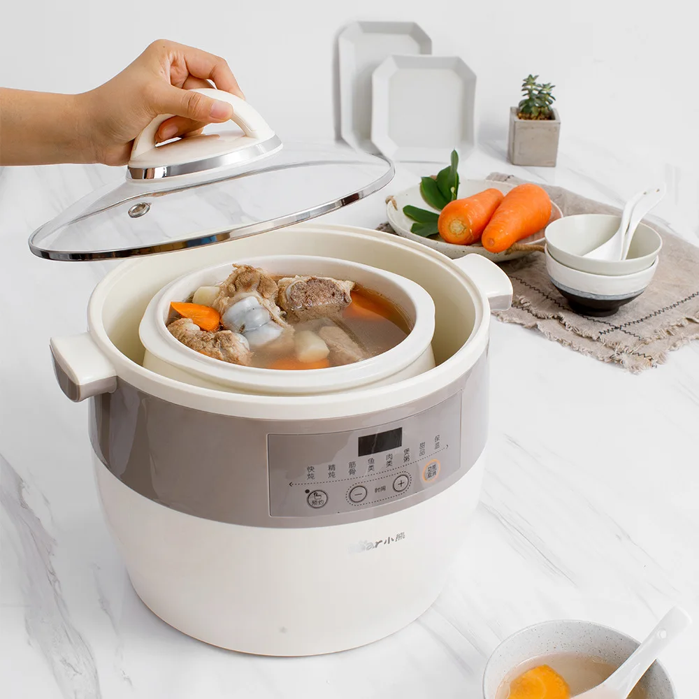 Stew Pot Water-proof Stew Pot, Automatic Soup and Stew Ceramic 4.5L Large-capacity Pot for Porridge