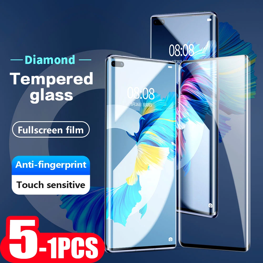 

5-1PCS For Huawei mate 50 40 30 30E 40E pro plus RS Tempered Glass protective film P40 P50 P60 Art P30 pro 9D screen protector