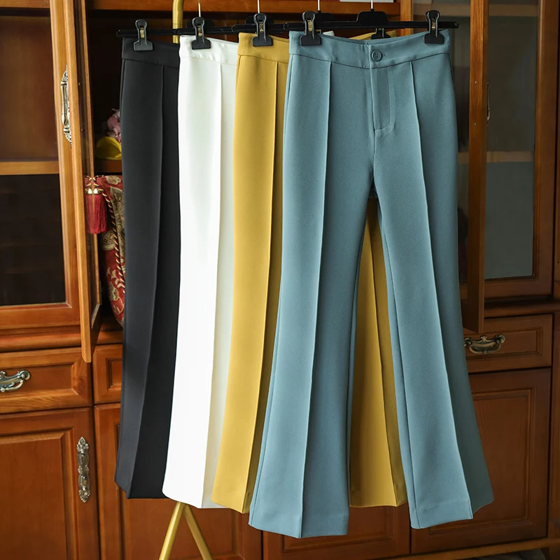 

Брюки женские драпированные с завышенной талией, Элегантные Простые повседневные офисные модные Костюмные Тонкие штаны с драпировкой, для работы, лето 2023