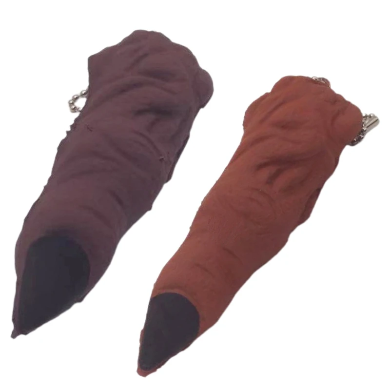

Portable Witch Finger Keychain with Groove Plastic Made Table Games Best Gift