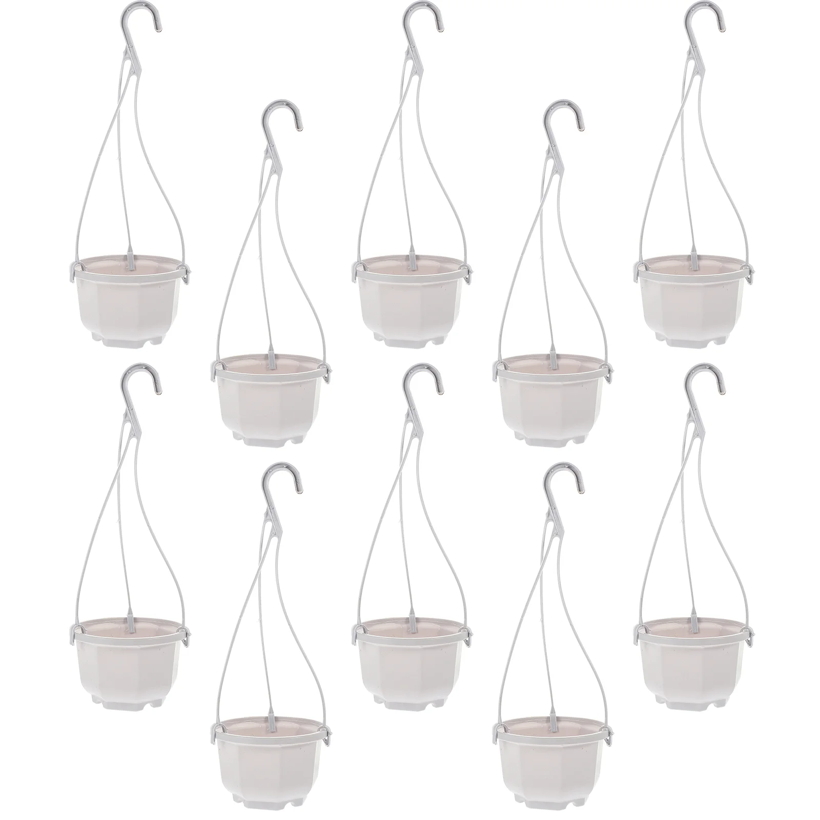 

10 Sets Chlorophytum Pot Balcony Flower Succulent Hanging Planters Orchid Indoor Basket Plastic Pots Plants