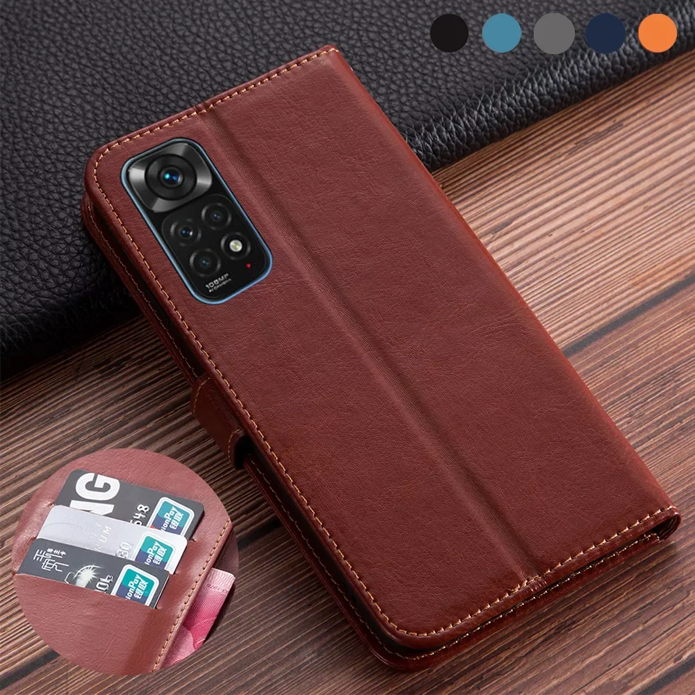 

Luxury Flip book leather case on For Xiaomi Redmi Note 11S Cover Redmi Note 11S Case Xiaomi Redmi Note11S Cover capa funda etui