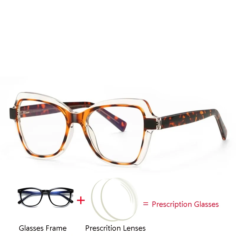 Очки с леопардовой оправой и защитой от синего света очки кошачий глаз