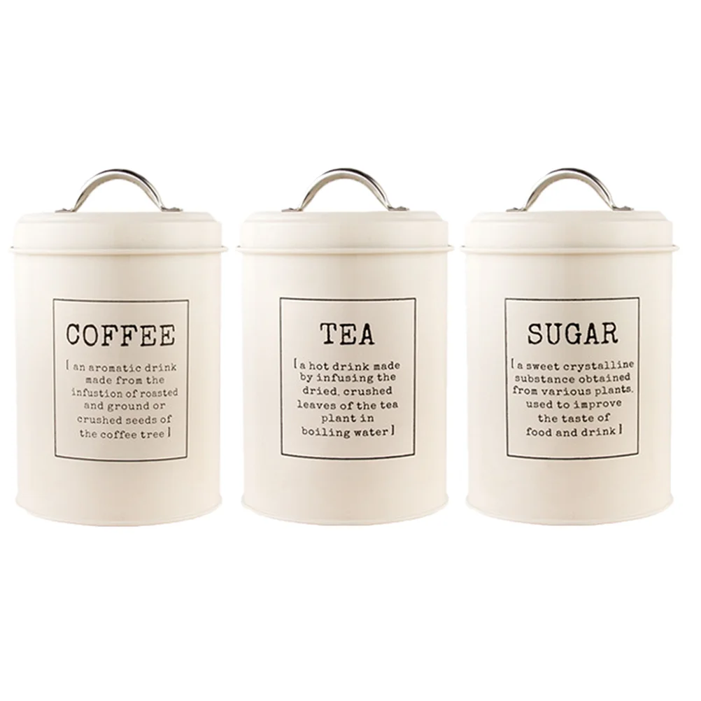 

Tea Storage Tin Metal Container Jars Coffee Canister Box Tins Kitchen Jar Empty Cans Containers Airtight Sealed Cookie Lids