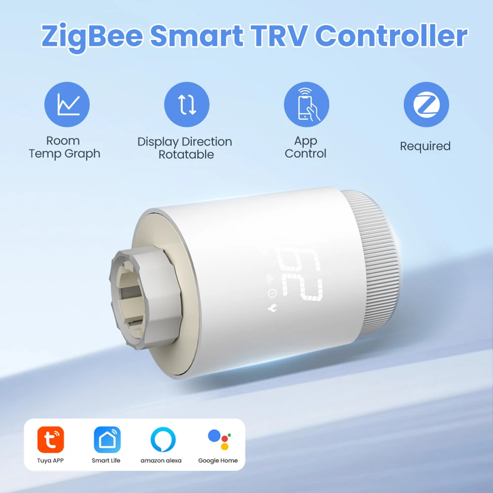 

Терморегулятор Tuya Zigbee программируемый, работает с Alexa Google Home 2023