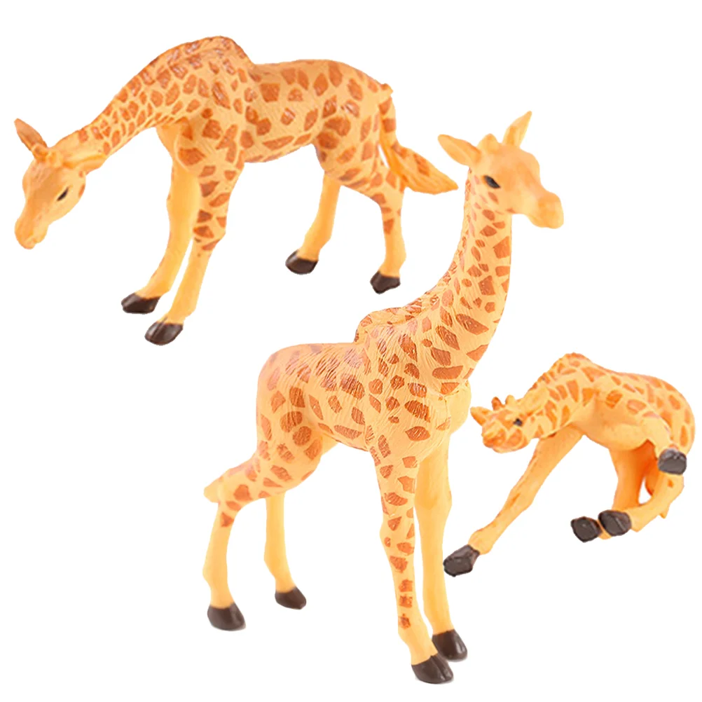 

3Pcs Giraffe Ornament Micro Landscape Giraffe Ornament Bonsai Decor Craft Planter Decoration
