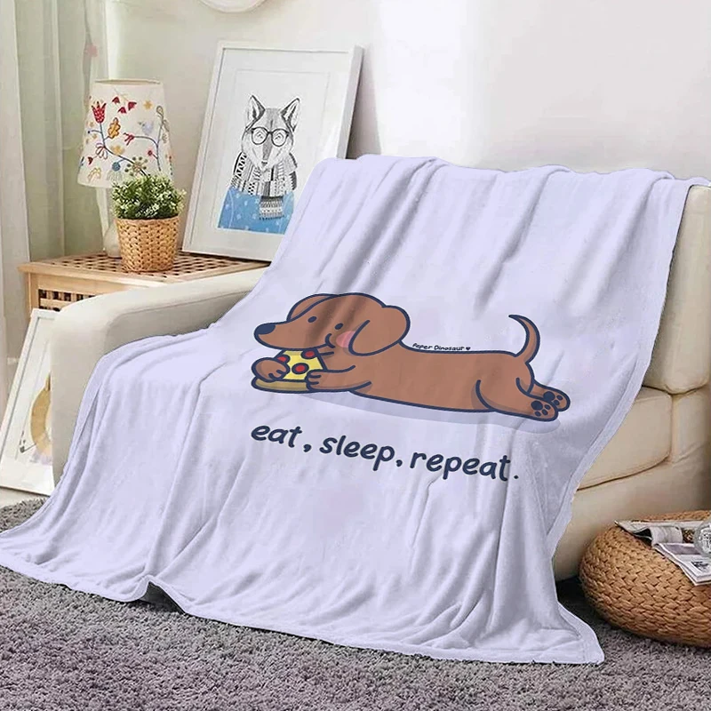 

Fluffy Soft Blankets For Winter Dachshund Decorative Sofa Blanket Bedroom Decoration Bedspread On The Bed Throw Fleece Boho Nap