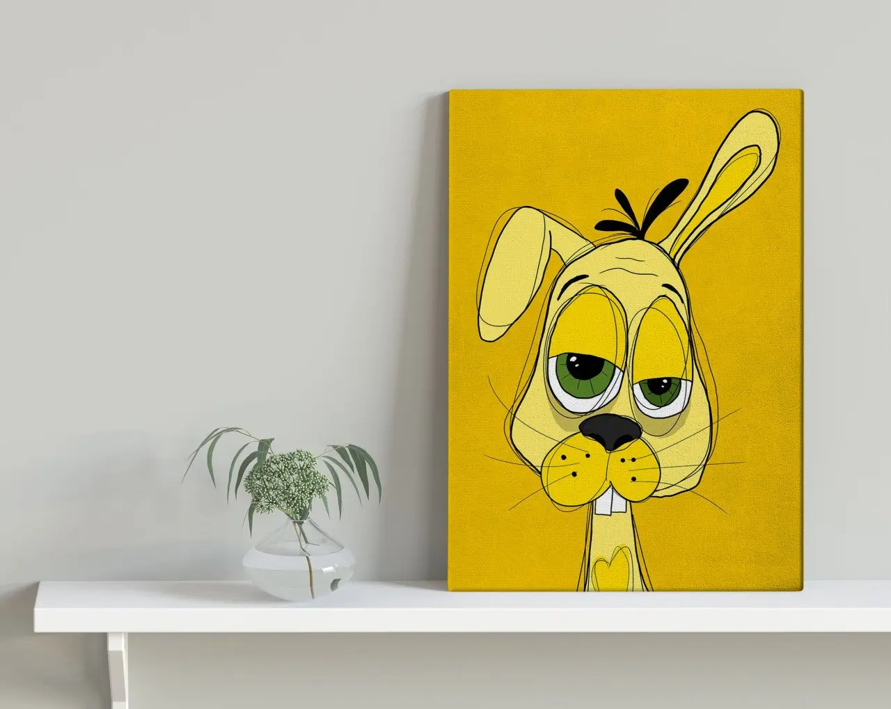 

BK домашний пьяный кролик желтого цвета дизайнерский холщовый стол 30x50 см-1 современный полезный высококачественный надежный декоративный д...