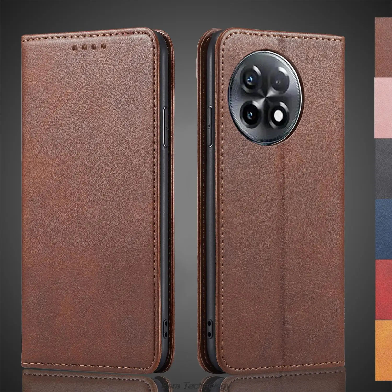 Кожаный чехол с магнитным притяжением для Oneplus 11R/Oneplus ACE 2 PHK110 откидная кобура